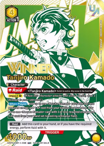 Tanjiro Kamado (008) (Winner) (UEPR/KMY-1-008), Union Arena Promotion Cards — Union Arena card price