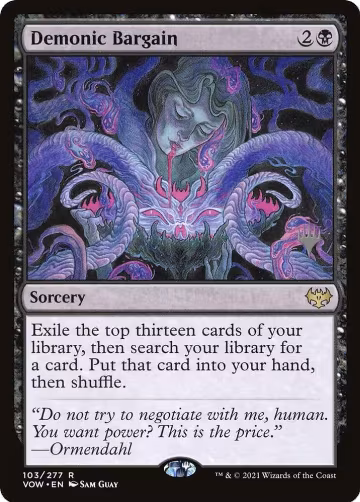 Demonic Bargain (103), Promo Pack: Duskmourn: House of Horror — Magic card price