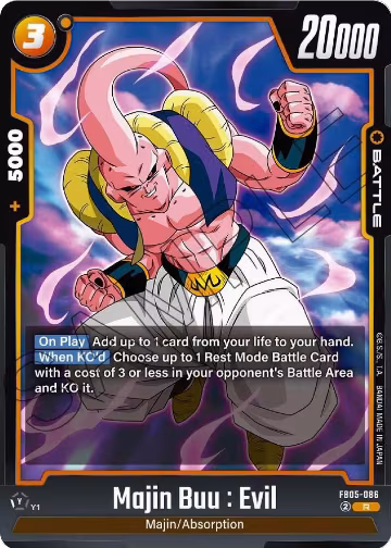 Majin Buu : Evil (FB05-086), New Adventure — DB Fusion card price