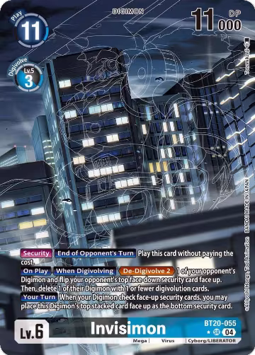 Invisimon (Alternate Art) (BT20-055 SR), Release Special Booster 2.5 — Digimon card price