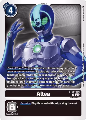 Altea (BT20-086 U), Release Special Booster 2.5 — Digimon card price
