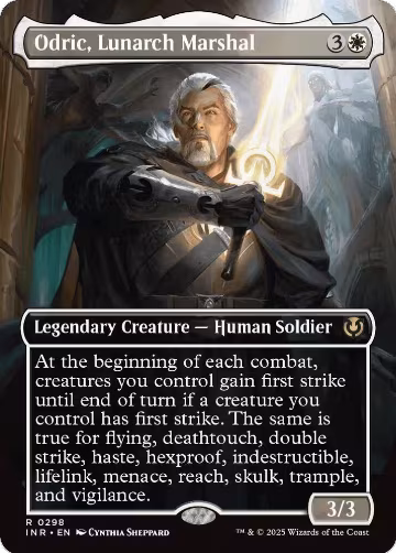 Odric, Lunarch Marshal (Borderless) (298), Innistrad Remastered — Magic card price