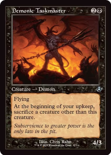 Demonic Taskmaster (Retro Frame) (377), Innistrad Remastered — Magic card price