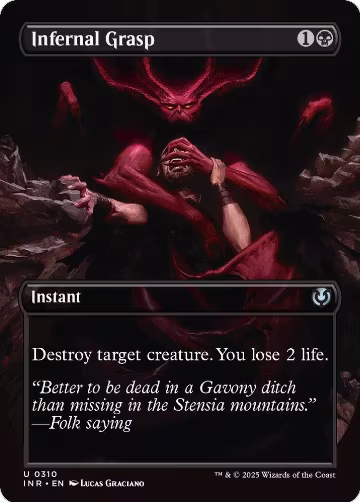 Infernal Grasp (Borderless) (310), Innistrad Remastered — Magic card price