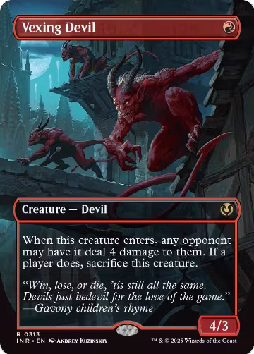 Vexing Devil (Borderless) (313), Innistrad Remastered — Magic card price