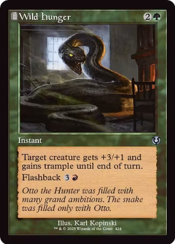 Wild Hunger (Retro Frame) (424), Innistrad Remastered — Magic card price