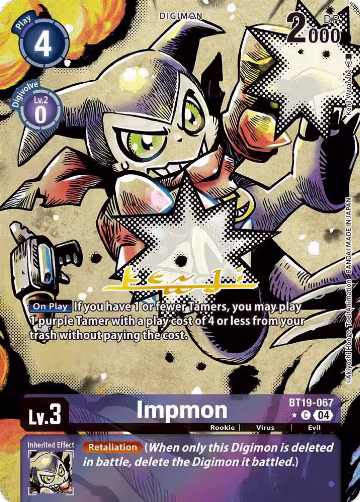 Impmon - BT19-067 (Alternate Art) (BT19-067 C), Release Special Booster 2.5 — Digimon card price