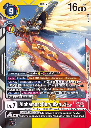 Alphamon: Ouryuken ACE (BT20-060 SR), Release Special Booster 2.5 — Digimon card price