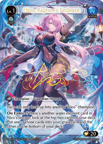 Nico, Rapture's Embrace (CSR) (226), Alchemical Revolution Alter Edition — Grand Archive card price