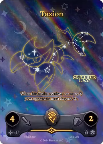 Toxion (Gold OP Stamp) (SS2-008), Shattered Stars Chapter 2 [SS2] — Elestrals card price