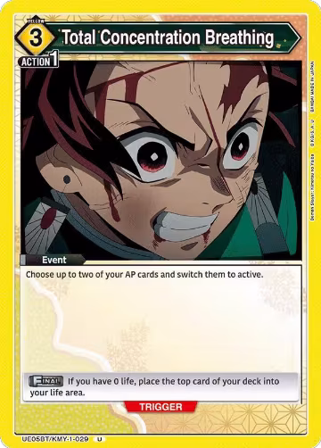 Total Concentration Breathing (029) (UE05BT/KMY-1-029), Demon Slayer: Kimetsu no Yaiba — Union Arena card price