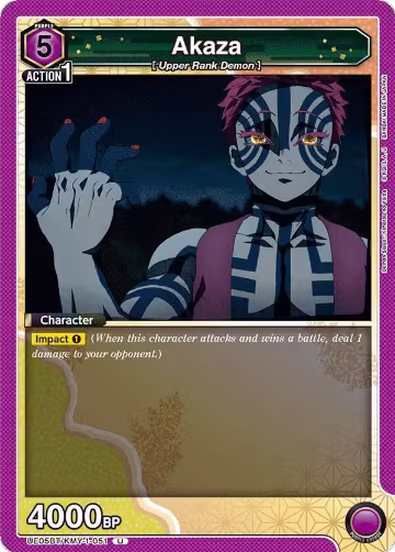 Akaza (051) (UE05BT/KMY-1-051), Demon Slayer: Kimetsu no Yaiba — Union Arena card price