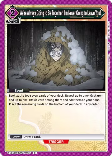 We're Always Going to Be Together! I'm Never Going to Leave You! (UE05BT/KMY-1-065), Demon Slayer: Kimetsu no Yaiba — Union Arena card price