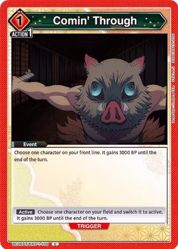 Comin' Through (UE05BT/KMY-1-100), Demon Slayer: Kimetsu no Yaiba — Union Arena card price