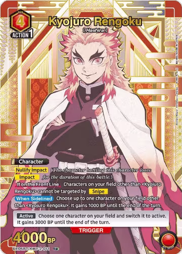 Kyojuro Rengoku (011) (R*) (UE05BT/KMY-2-011), Demon Slayer: Kimetsu no Yaiba — Union Arena card price