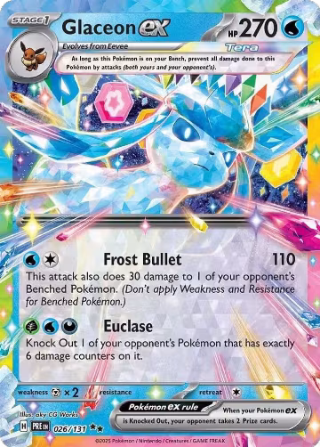 Glaceon ex - 026/131 (026/131), Prismatic Evolutions — Pokémon card price