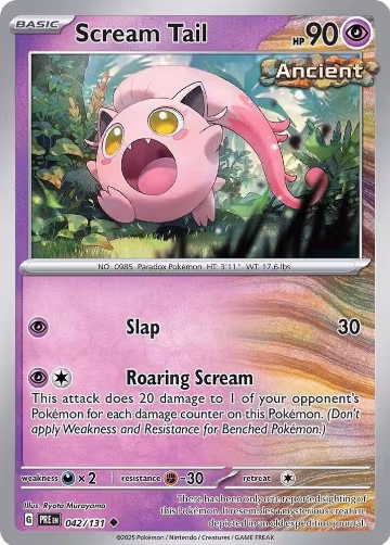 Scream Tail (042/131), Prismatic Evolutions — Pokémon card price
