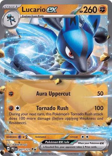 Lucario ex (051/131), Prismatic Evolutions — Pokémon card price