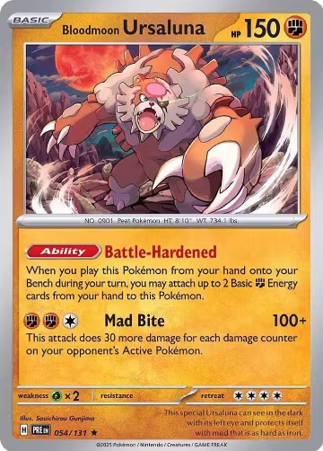 Bloodmoon Ursaluna (054/131), Prismatic Evolutions — Pokémon card price