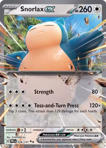 Snorlax ex (076/131), Prismatic Evolutions — Pokémon card price