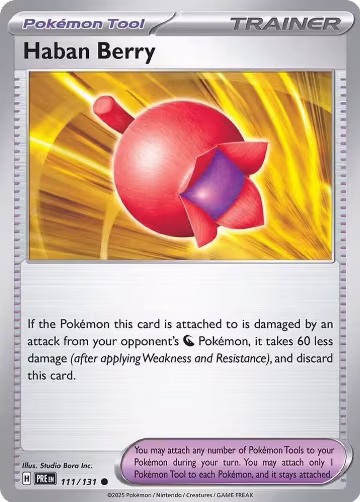Haban Berry (111/131), Prismatic Evolutions — Pokémon card price