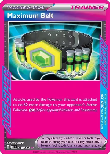 Maximum Belt (117/131), Prismatic Evolutions — Pokémon card price