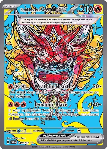 Hearthflame Mask Ogerpon ex - 148/131 (148/131), Prismatic Evolutions — Pokémon card price