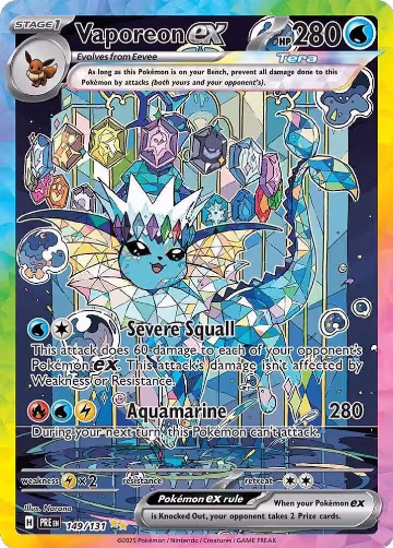 Vaporeon ex - 149/131 (149/131), Prismatic Evolutions — Pokémon card price
