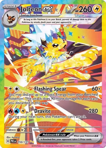 Jolteon ex - 153/131 (153/131), Prismatic Evolutions — Pokémon card price