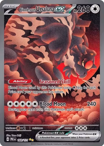 Bloodmoon Ursaluna ex (168/131), Prismatic Evolutions — Pokémon card price