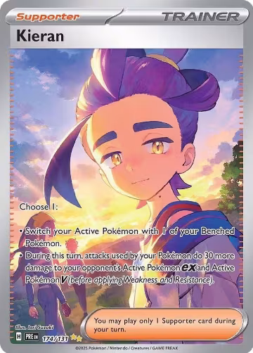 Kieran - 174/131 (174/131), Prismatic Evolutions — Pokémon card price