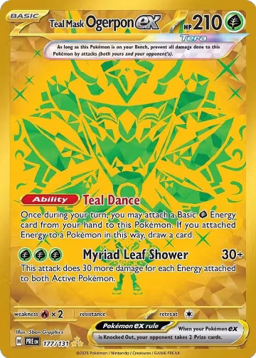 Teal Mask Ogerpon ex - 177/131 (177/131), Prismatic Evolutions — Pokémon card price