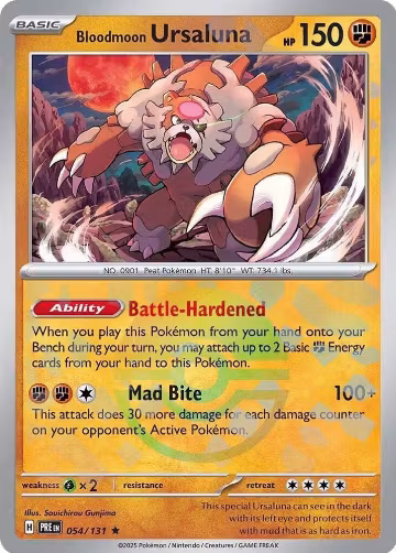Bloodmoon Ursaluna (Poke Ball Pattern) (054/131), Prismatic Evolutions — Pokémon card price