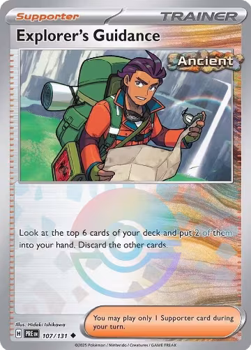 Explorer's Guidance (Poke Ball Pattern) (107/131), Prismatic Evolutions — Pokémon card price