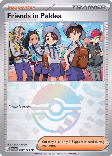 Friends in Paldea - 109/131 (Poke Ball Pattern) (109/131), Prismatic Evolutions — Pokémon card price