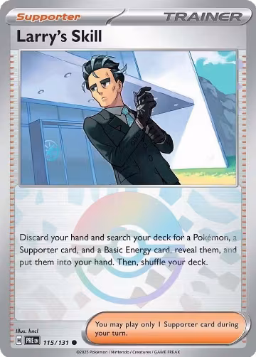Larry's Skill - 115/131 (Poke Ball Pattern) (115/131), Prismatic Evolutions — Pokémon card price