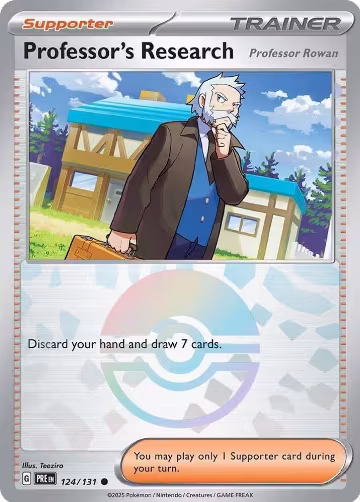 Professor's Research [Professor Rowan] (Poke Ball Pattern) (124/131), Prismatic Evolutions — Pokémon card price
