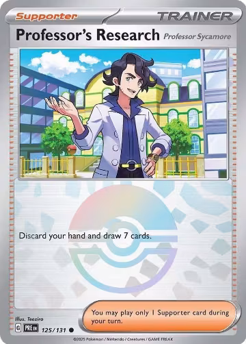 Professor's Research [Professor Sycamore] (Poke Ball Pattern) (125/131), Prismatic Evolutions — Pokémon card price