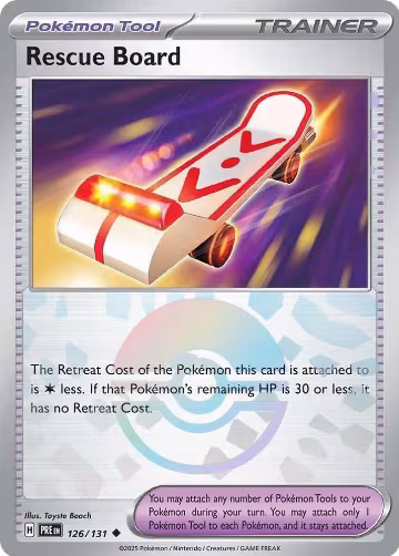 Rescue Board (Poke Ball Pattern) (126/131), Prismatic Evolutions — Pokémon card price