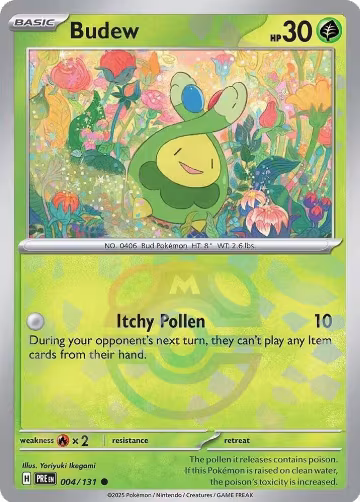 Budew (Master Ball Pattern) (004/131), Prismatic Evolutions — Pokémon card price