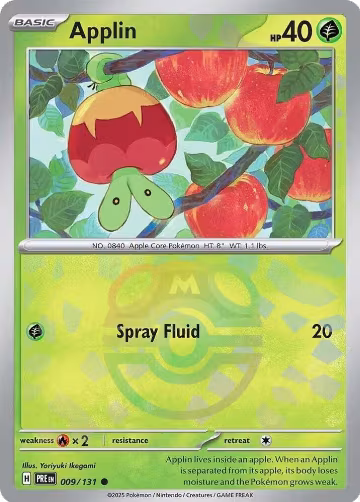 Applin (Master Ball Pattern) (009/131), Prismatic Evolutions — Pokémon card price
