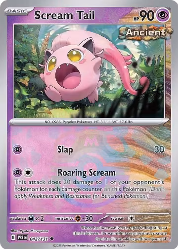 Scream Tail (Master Ball Pattern) (042/131), Prismatic Evolutions — Pokémon card price