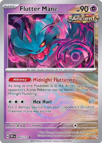 Flutter Mane (Master Ball Pattern) (043/131), Prismatic Evolutions — Pokémon card price