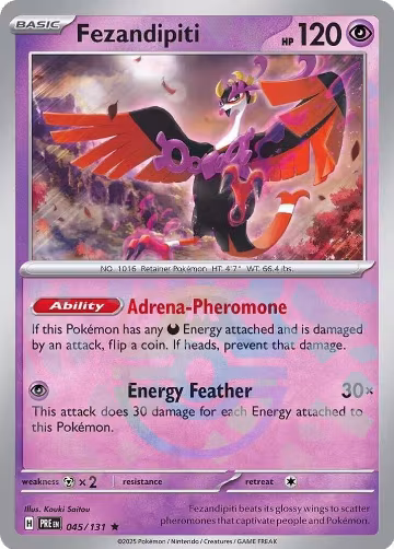 Fezandipiti (Master Ball Pattern) (045/131), Prismatic Evolutions — Pokémon card price