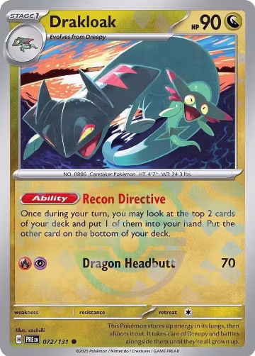 Drakloak (Master Ball Pattern) (072/131), Prismatic Evolutions — Pokémon card price