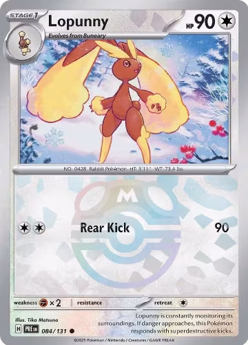 Lopunny (Master Ball Pattern) (084/131), Prismatic Evolutions — Pokémon card price