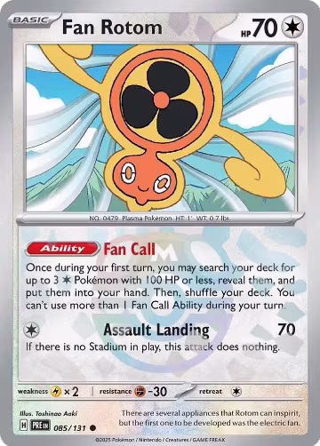 Fan Rotom (Master Ball Pattern) (085/131), Prismatic Evolutions — Pokémon card price