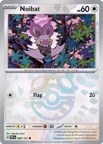 Noibat (Master Ball Pattern) (090/131), Prismatic Evolutions — Pokémon card price