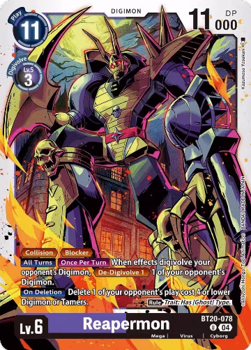 Reapermon (BT20-078 U), Release Special Booster 2.5 — Digimon card price