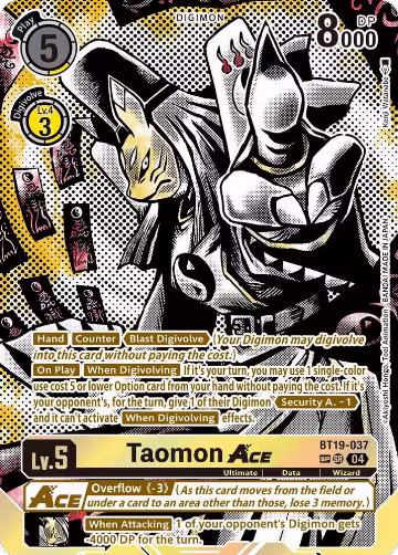 Taomon ACE (Textured) (BT19-037 SR), Release Special Booster 2.5 — Digimon card price